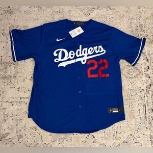 Nike Authentic Los Angeles Dodgers Clayton Kershaw #22 Blue Jersey